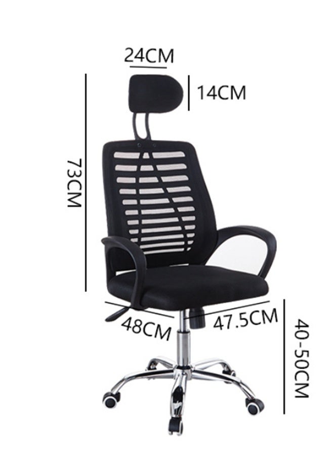 JCB CHIC Ergonomic Mesh Office Chair, Mid-Back Desk Chair with Lumbar Support and Rolling Casters, Adjustable Height Swivel Computer Chair for Home Office - Image 2